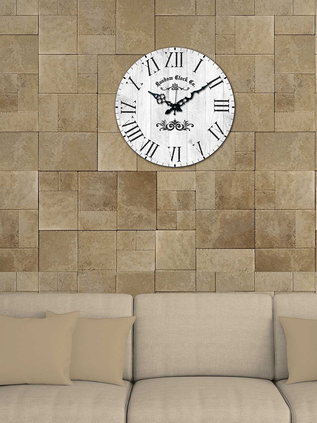 

RANDOM Off-White Round Printed Analogue Wall Clock
