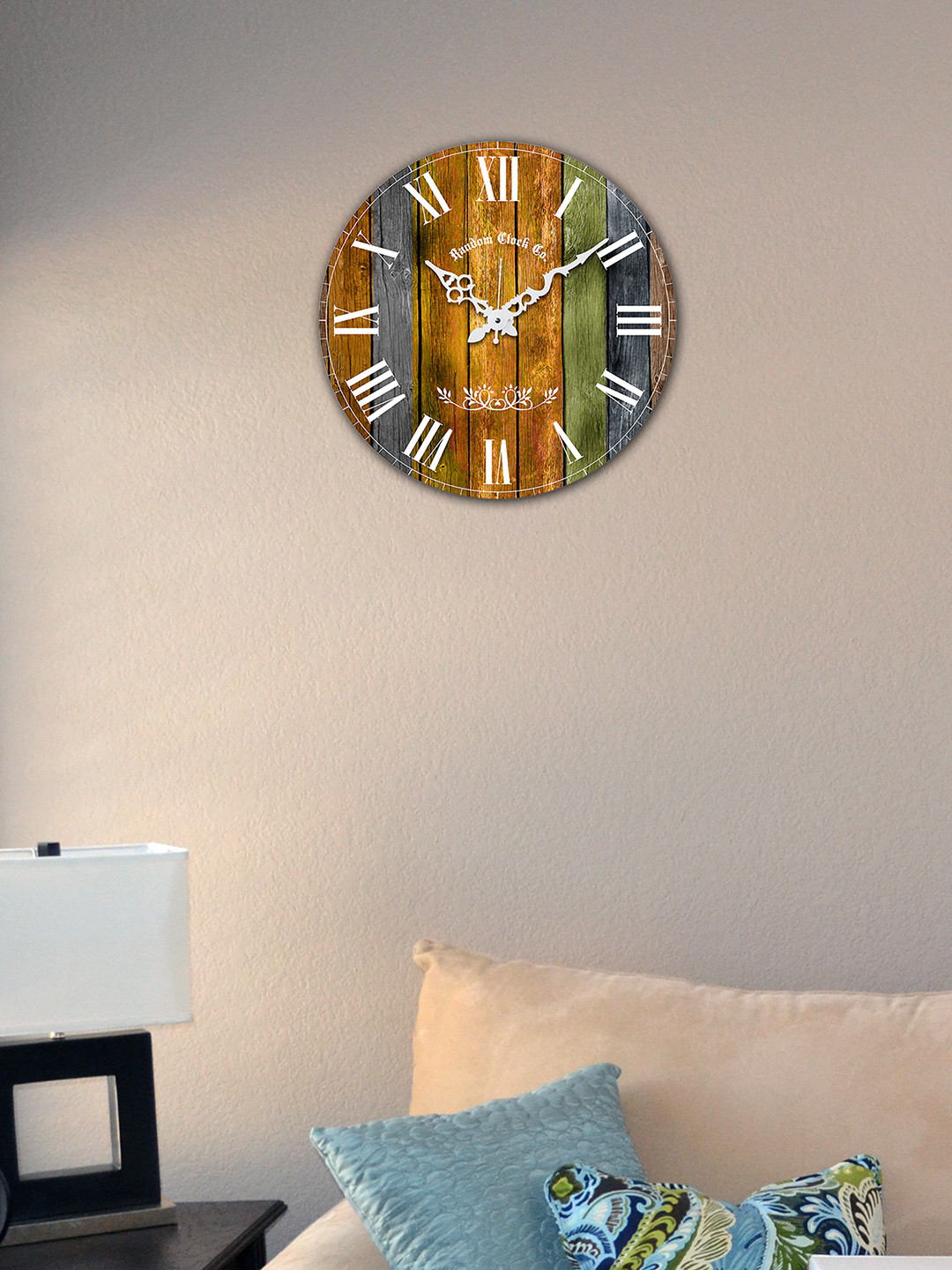 

RANDOM Brown Round Printed Analogue Wall Clock