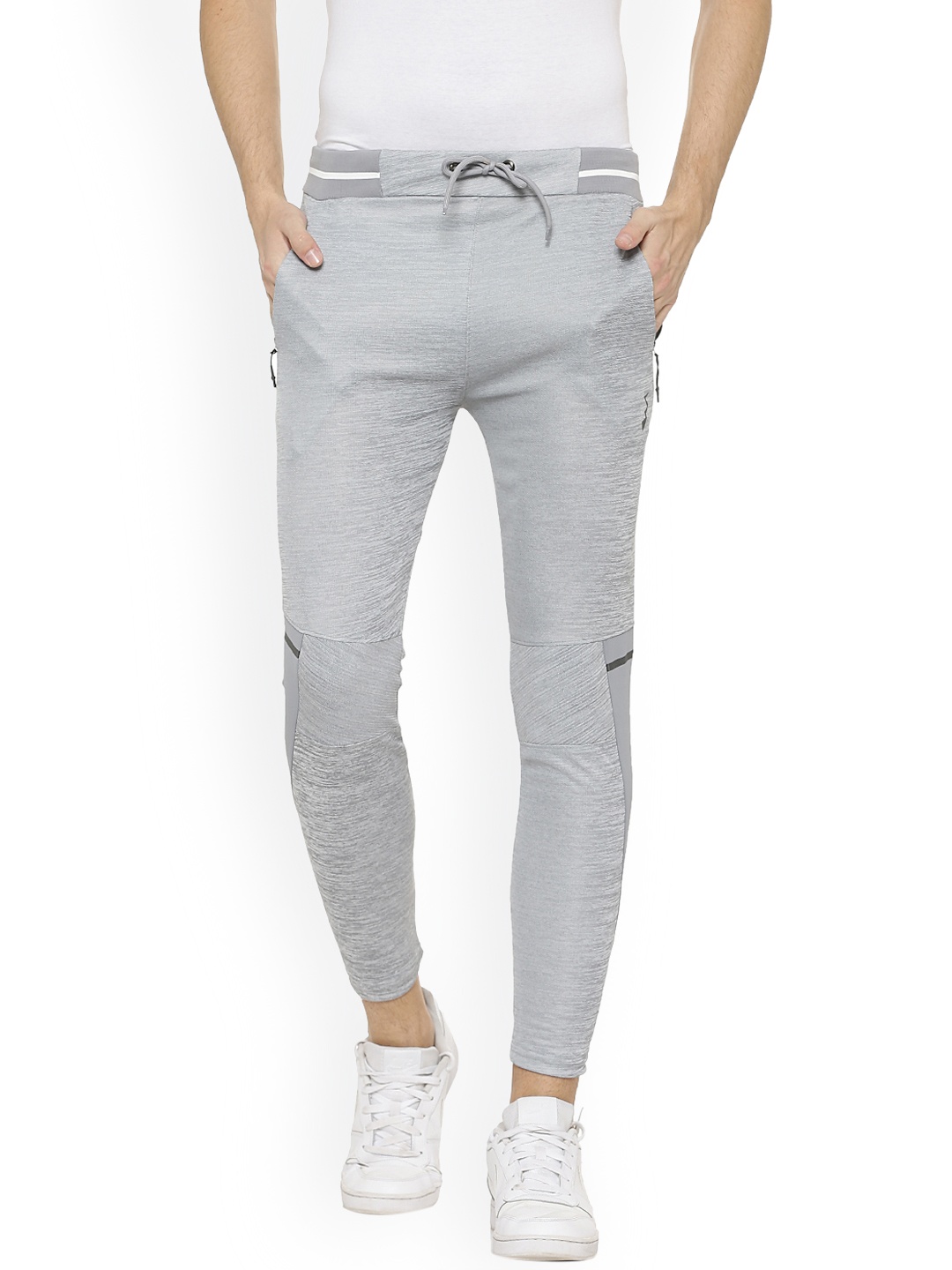 

Campus Sutra Men Grey Solid Straight Fit Track pants