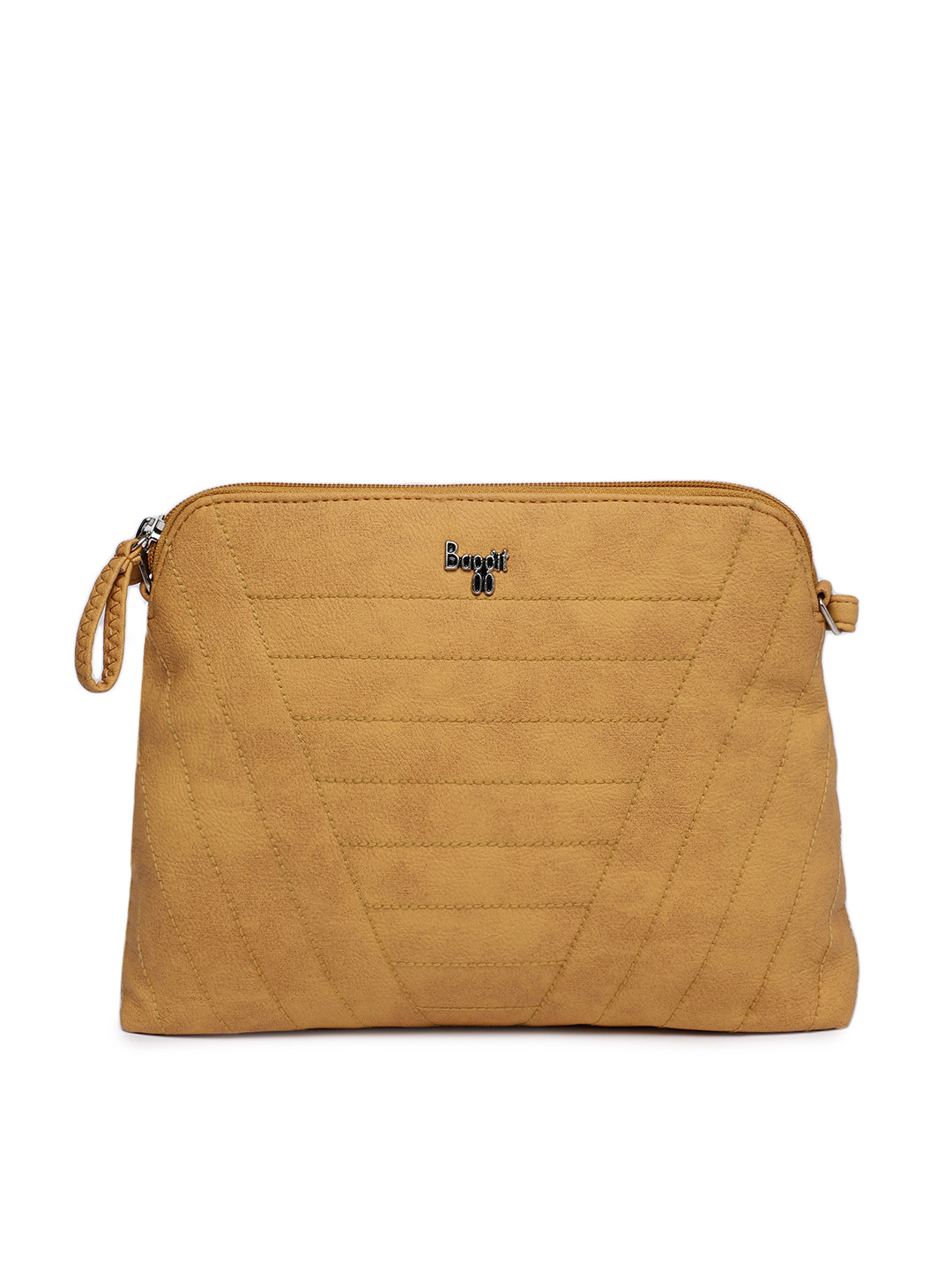 

Baggit Mustard Yellow Solid Sling Bag