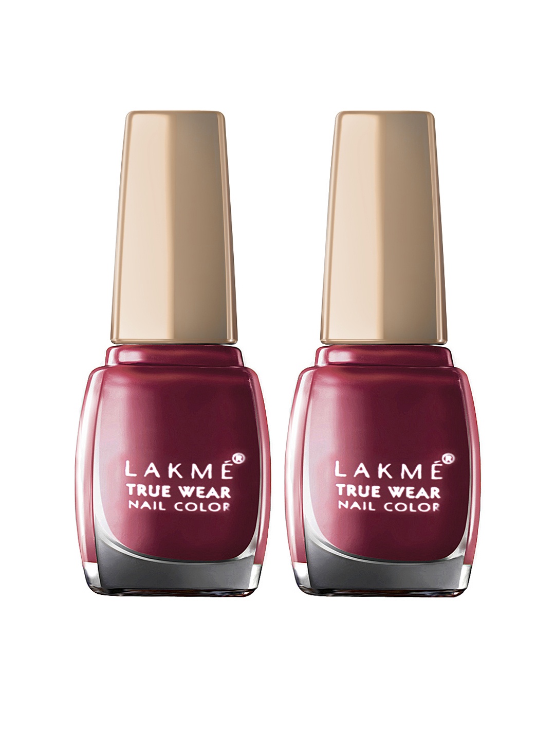 

Lakme Set of 2 True Wear Freespirit Set of 2 Nail Polish D417, Maroon
