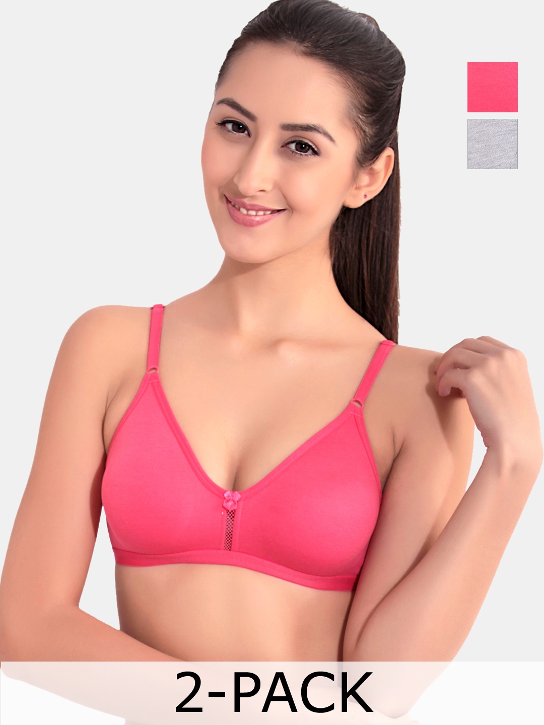 

Floret Pack Of 2 T-shirt Bras, Pink