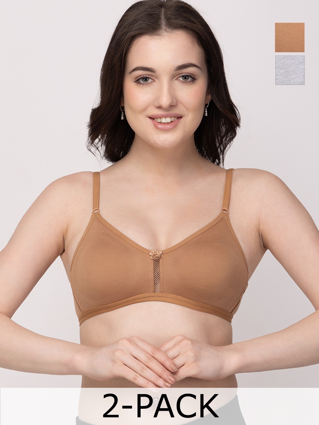 

Floret Pack Of 2 T-shirt Bras, Nude