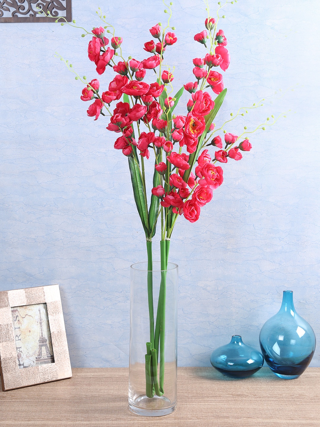 

Fourwalls Set Of 3 Pink Artificial Lotus Flower Stems