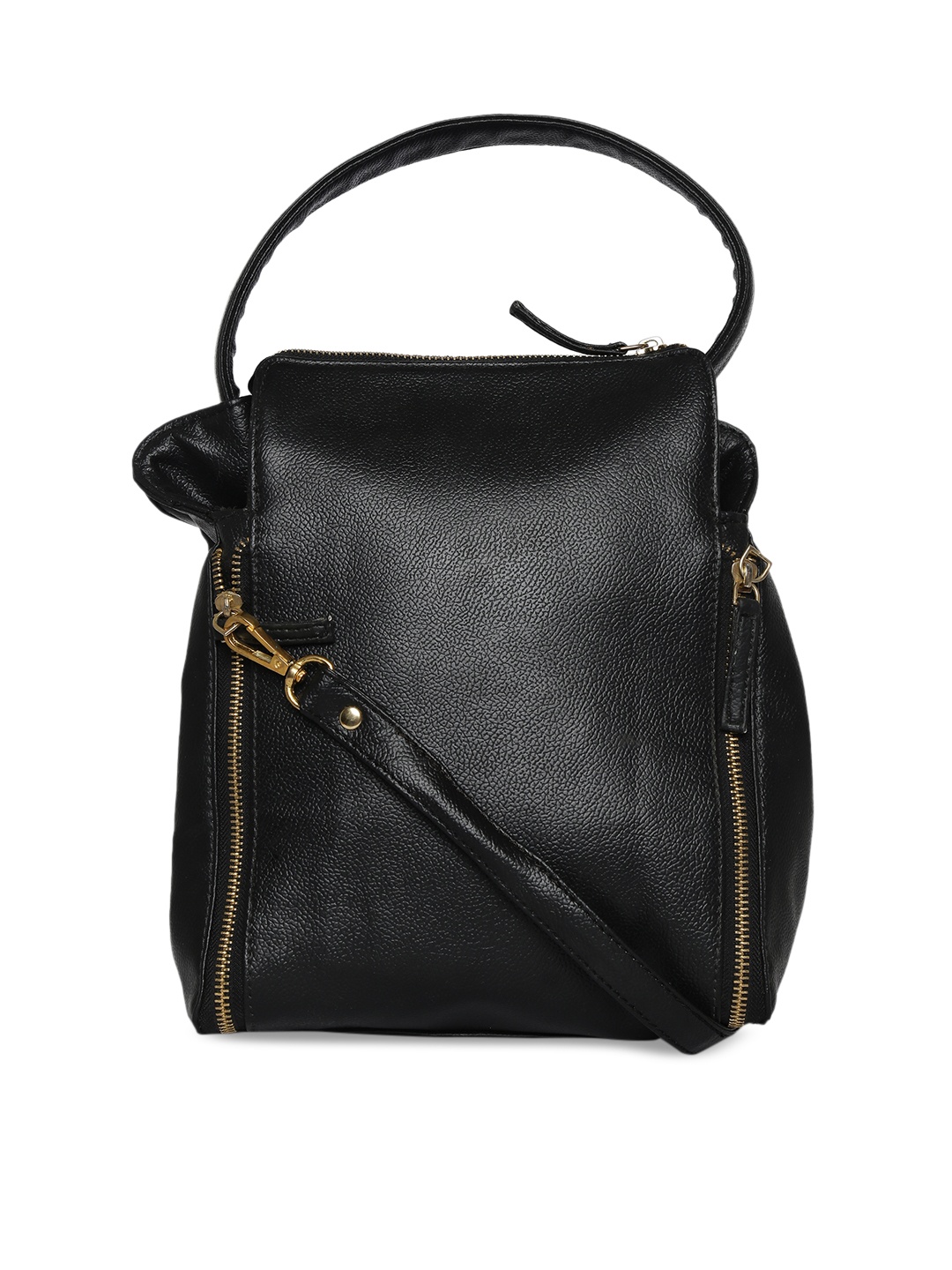 

Purseus Black Solid Handheld Bag