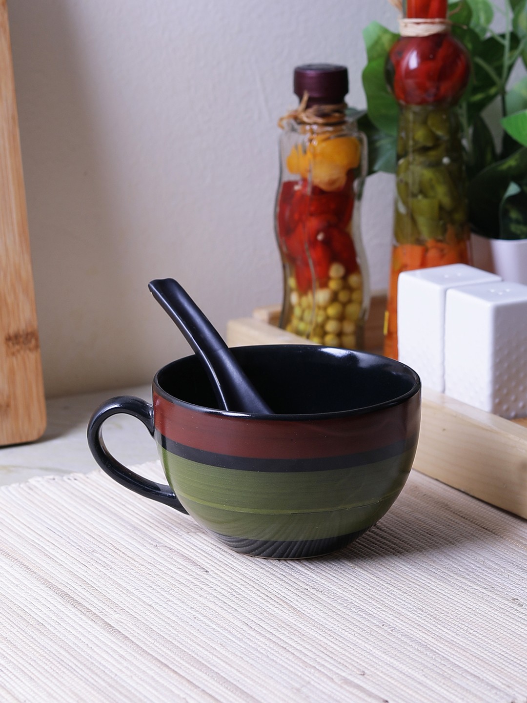 

MIAH Decor Green Solid Ceramic Set