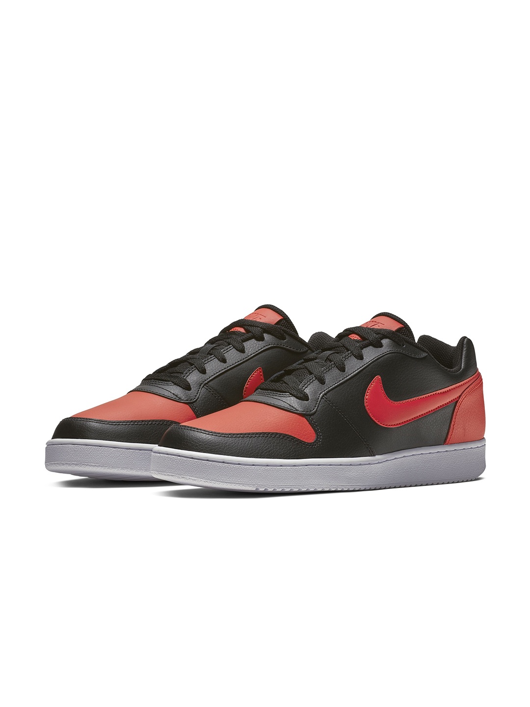 

Nike Men Black & Red EBERNON LOW Leather Sneakers