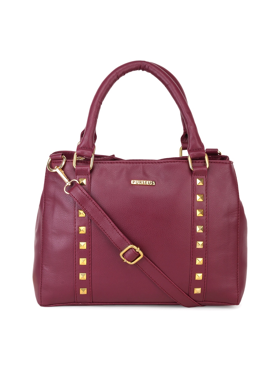 

Purseus Maroon Solid Handheld Bag