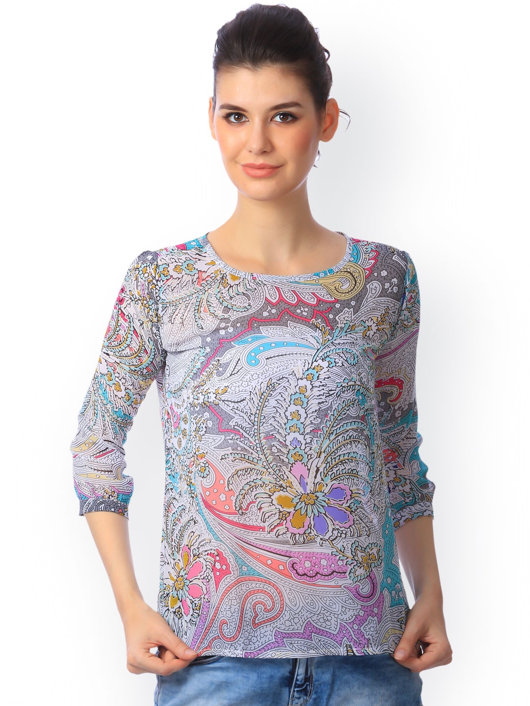 

SCORPIUS Women Multicoloured Printed Top, Multi