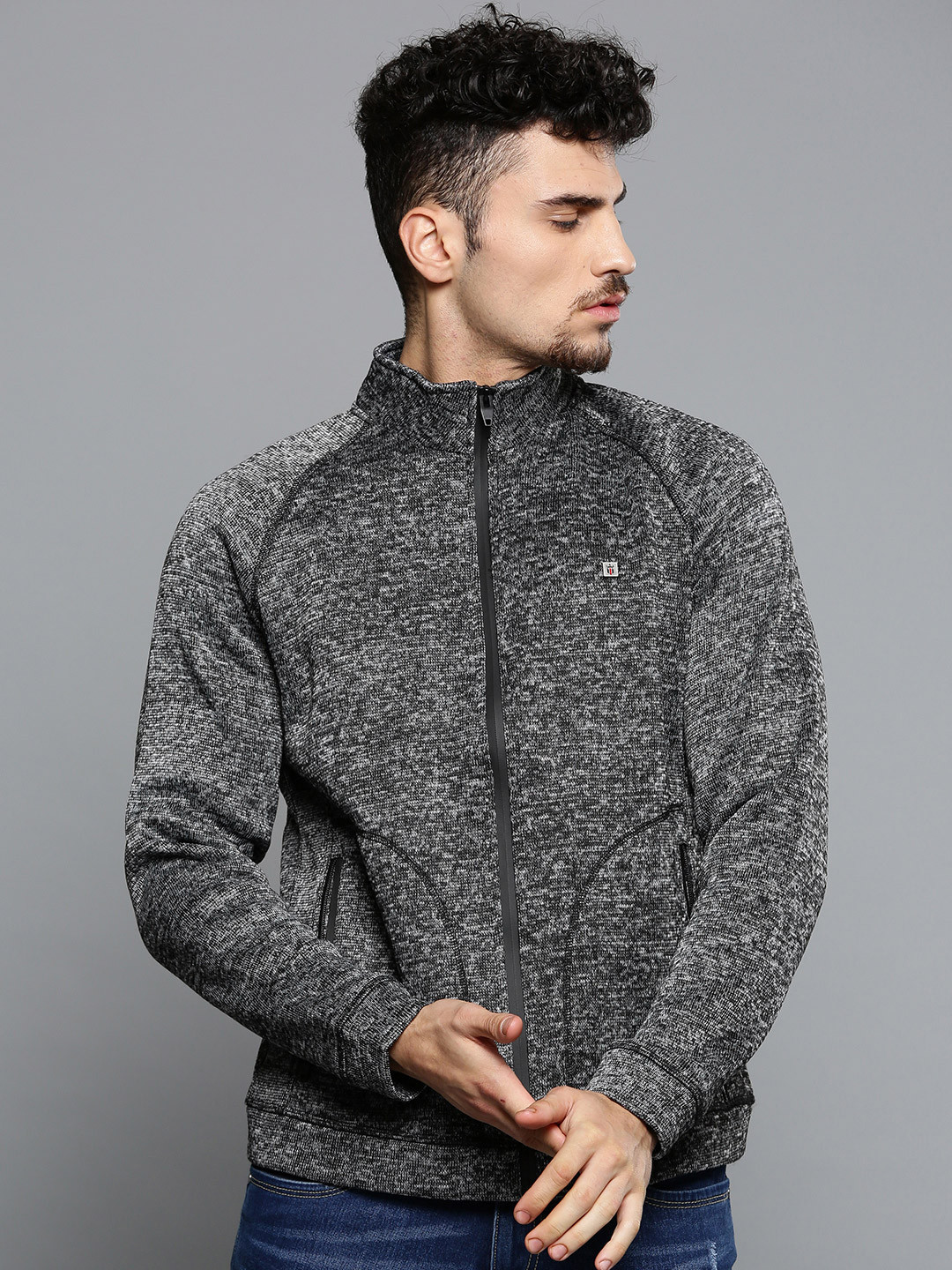

Louis Philippe Sport Men Charcoal Grey Solid Tailored Jacket
