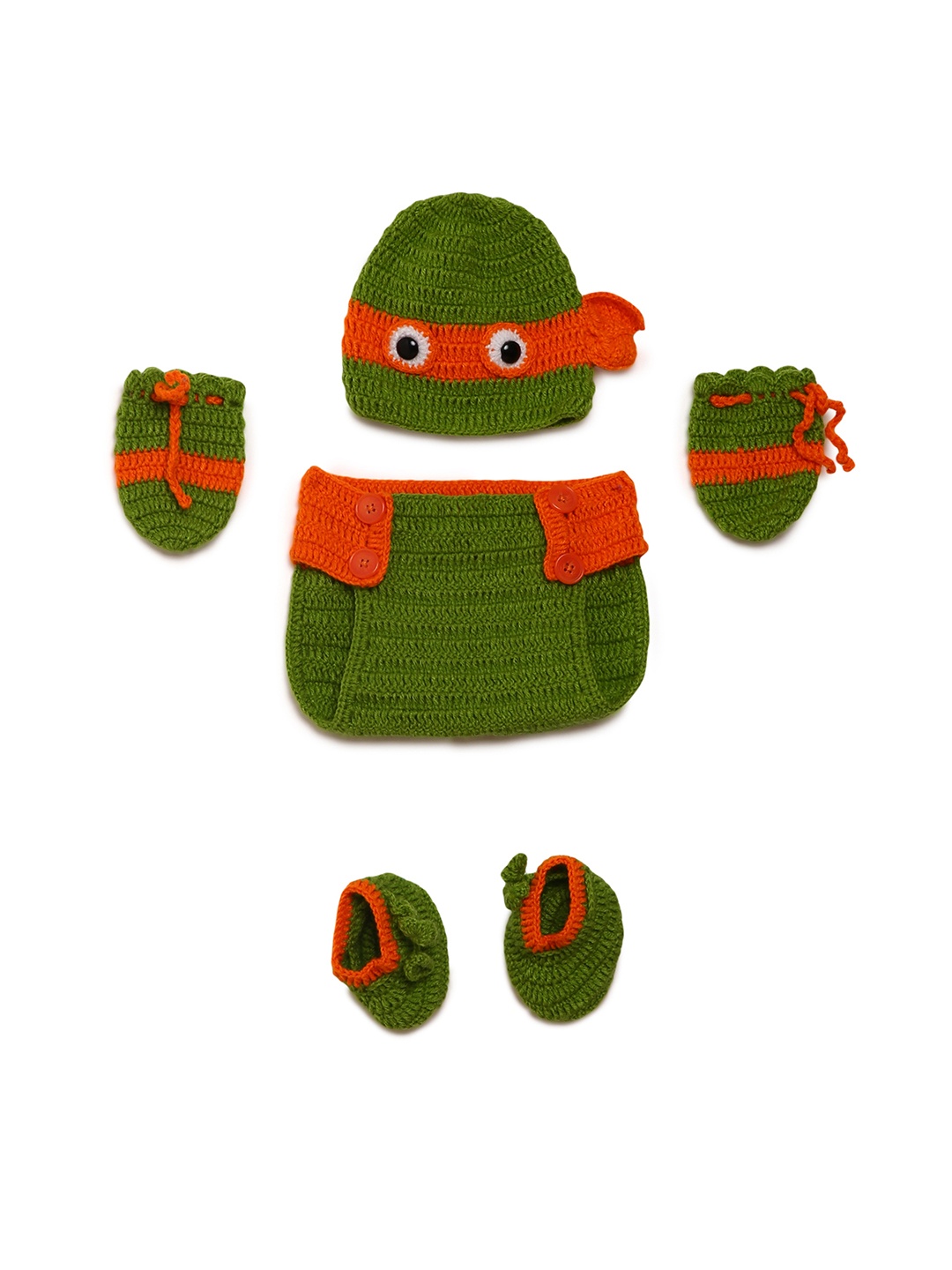 

CHUTPUT Unisex Green Solid Beanie