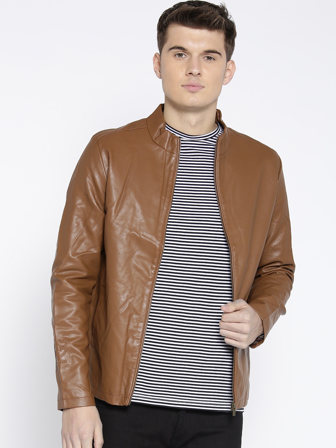 

Pepe Jeans Men Brown Solid Tailored Jacket