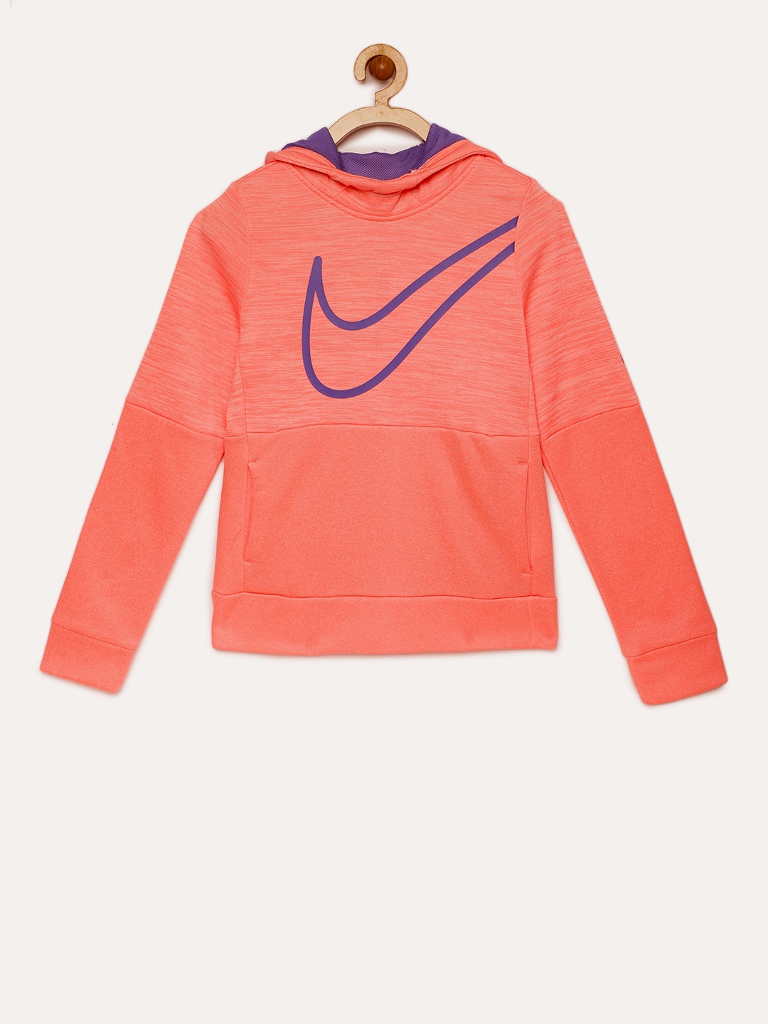 

Nike Girls Coral Solid THERMA HOODIE PO GX Hooded Sweatshirt