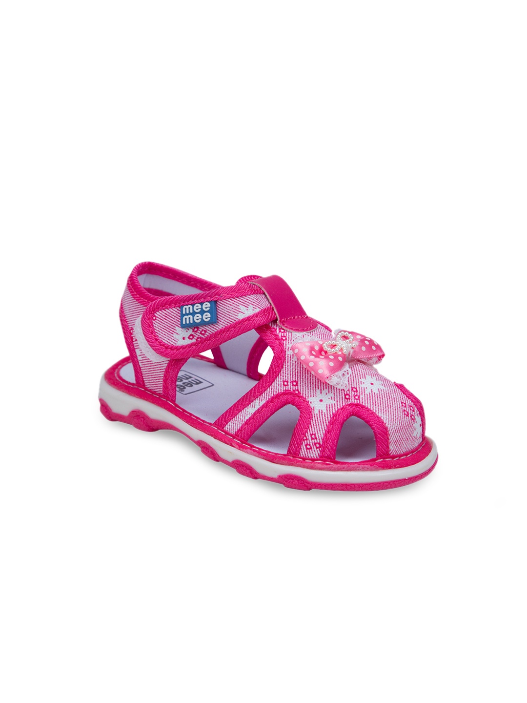 

MeeMee Girls Pink Printed Squeaky Open Toe Flats