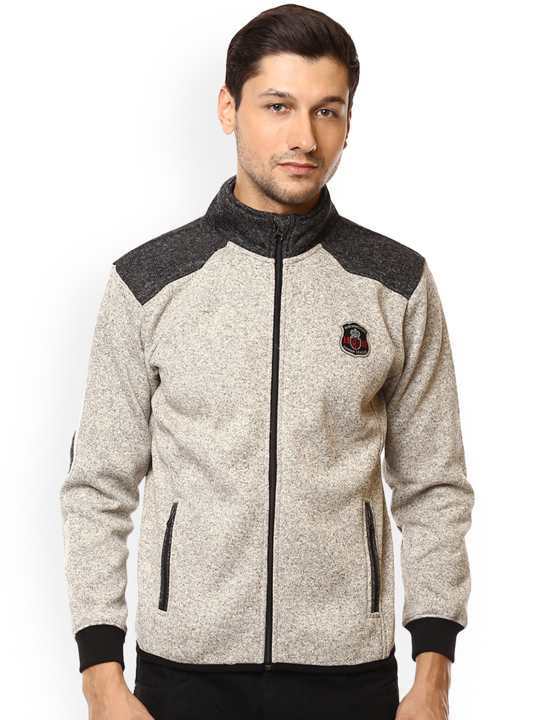 

Cayman Men Beige Solid Sweatshirt