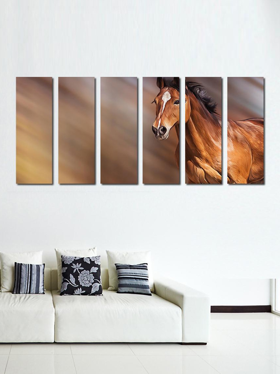 

999Store Brown Set of 6 Horse Wall Art