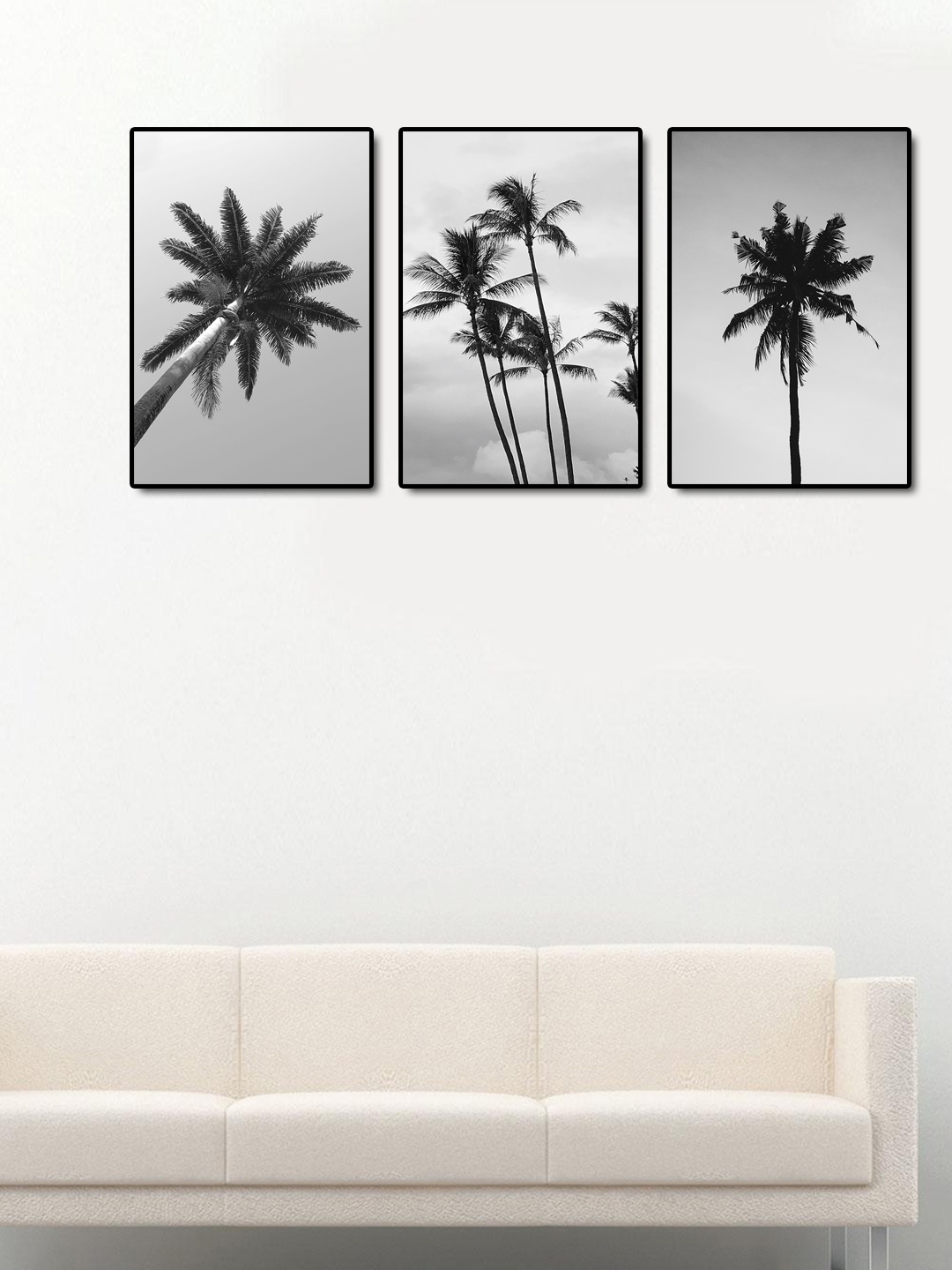 

999Store Set of 3 Grey & Black Tree Wall Art