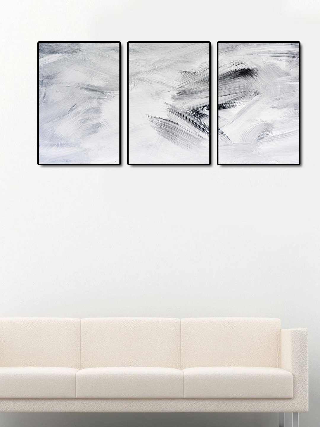 

999Store Set of 3 Grey Abstract Wall Art