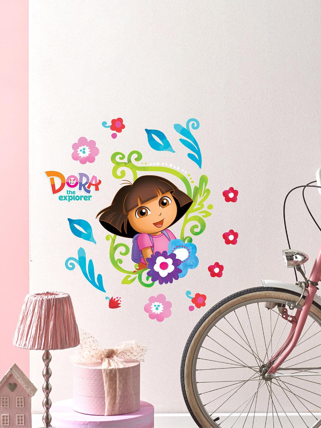 

Asian Paints Multicoloured Kids Dora Decision Time Printed Wall Sticker, Multi
