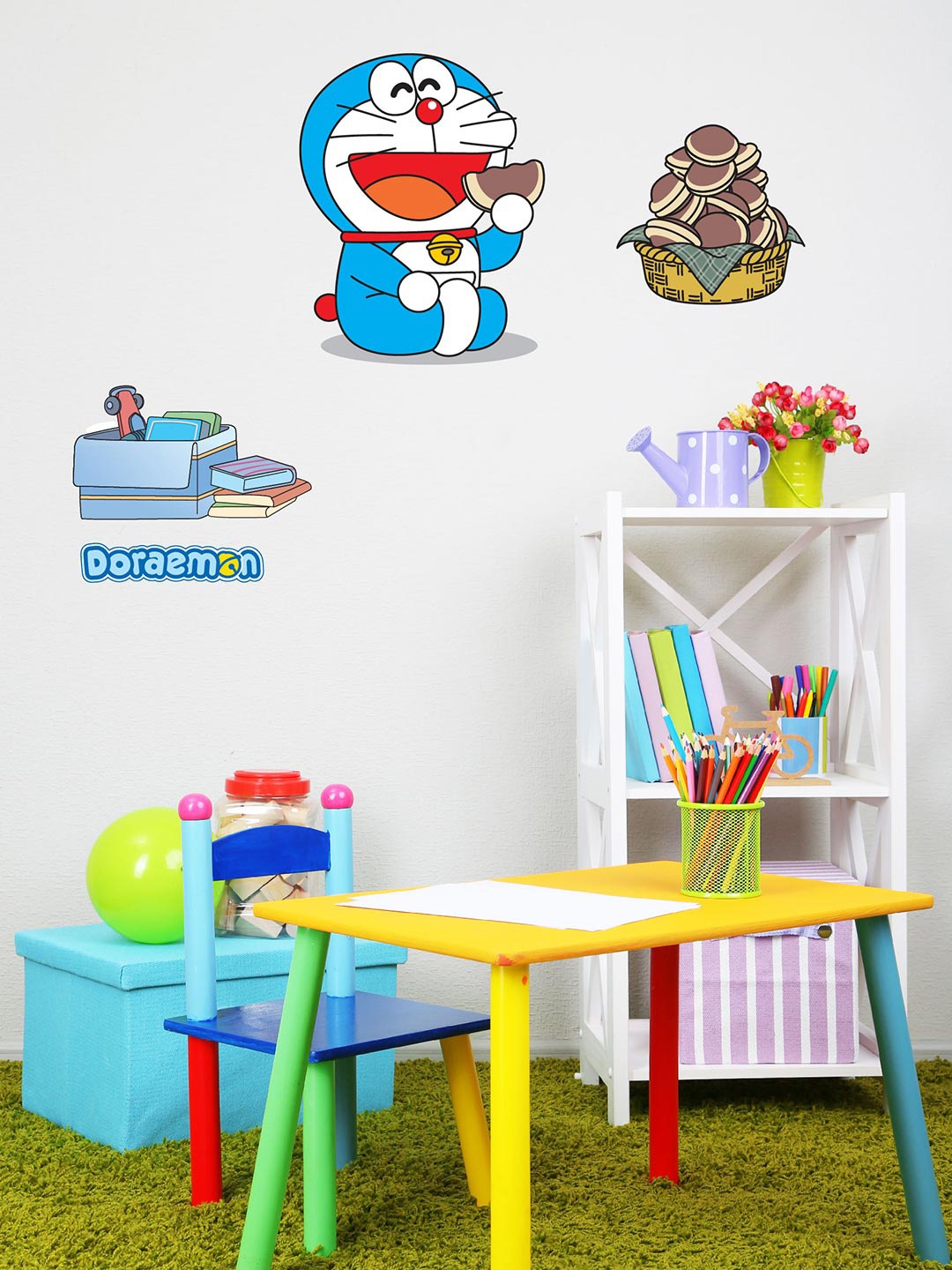

Asian Paints Multicoloured Kids Doraemon Printed Wall Sticker, Multi