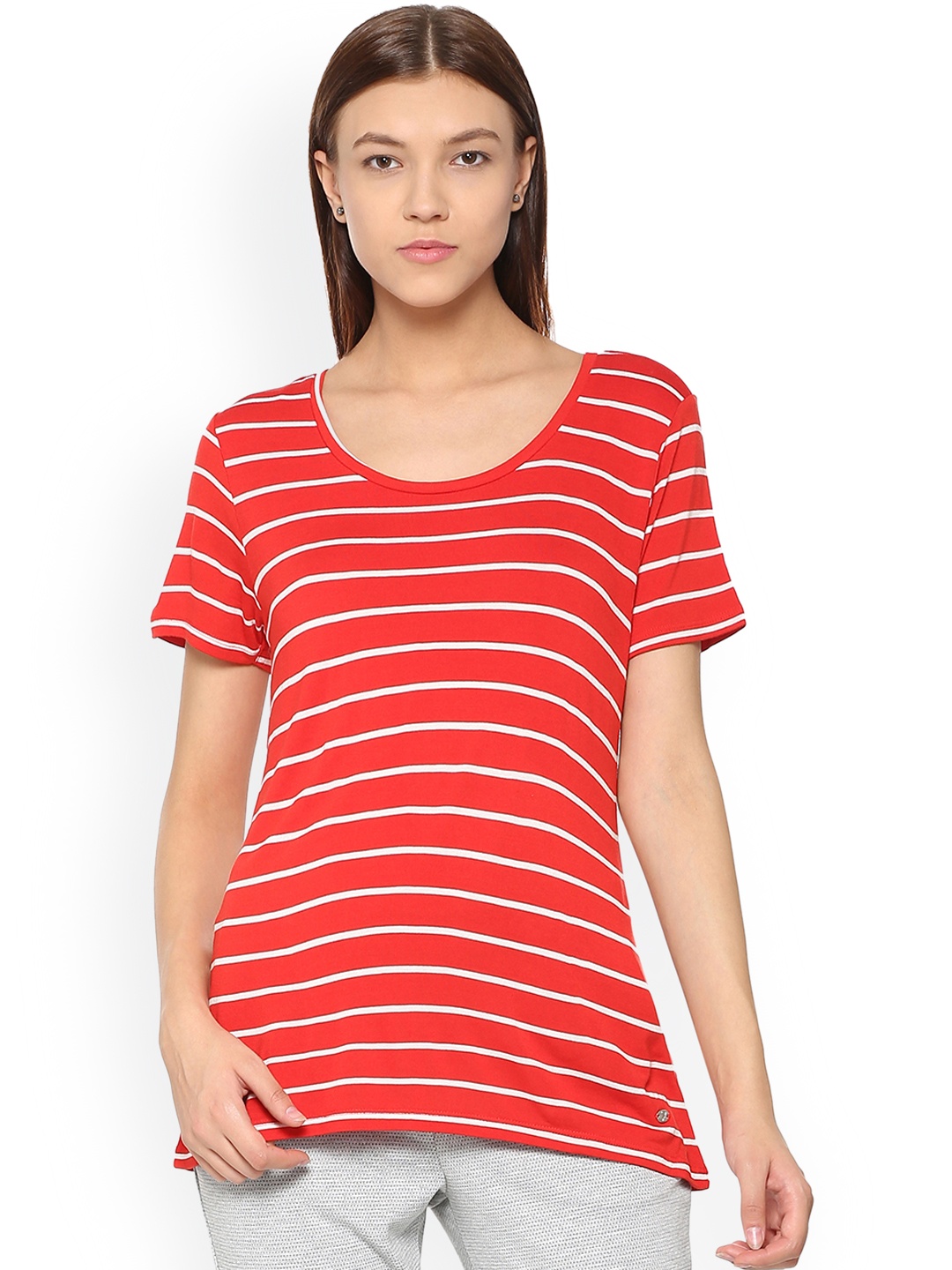 

Allen Solly Woman Women Red Striped Top