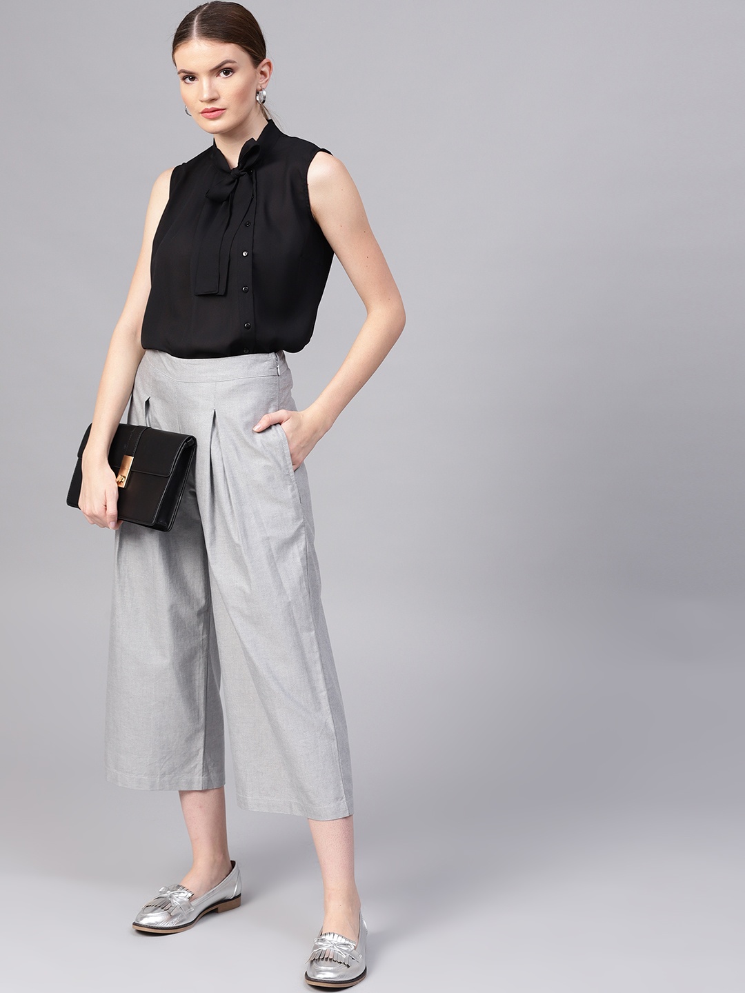 

STREET 9 Women Black Solid Top