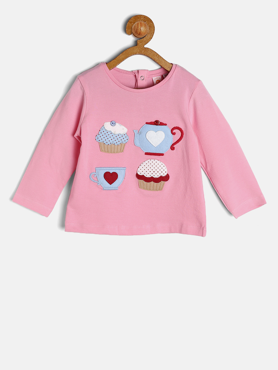 

Kids On Board Girls Pink Applique Detail Top