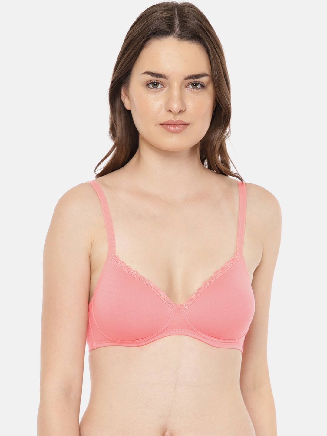 

Amante Solid Padded Wirefree Cotton Casual T-Shirt Bra - BRA10202, Pink