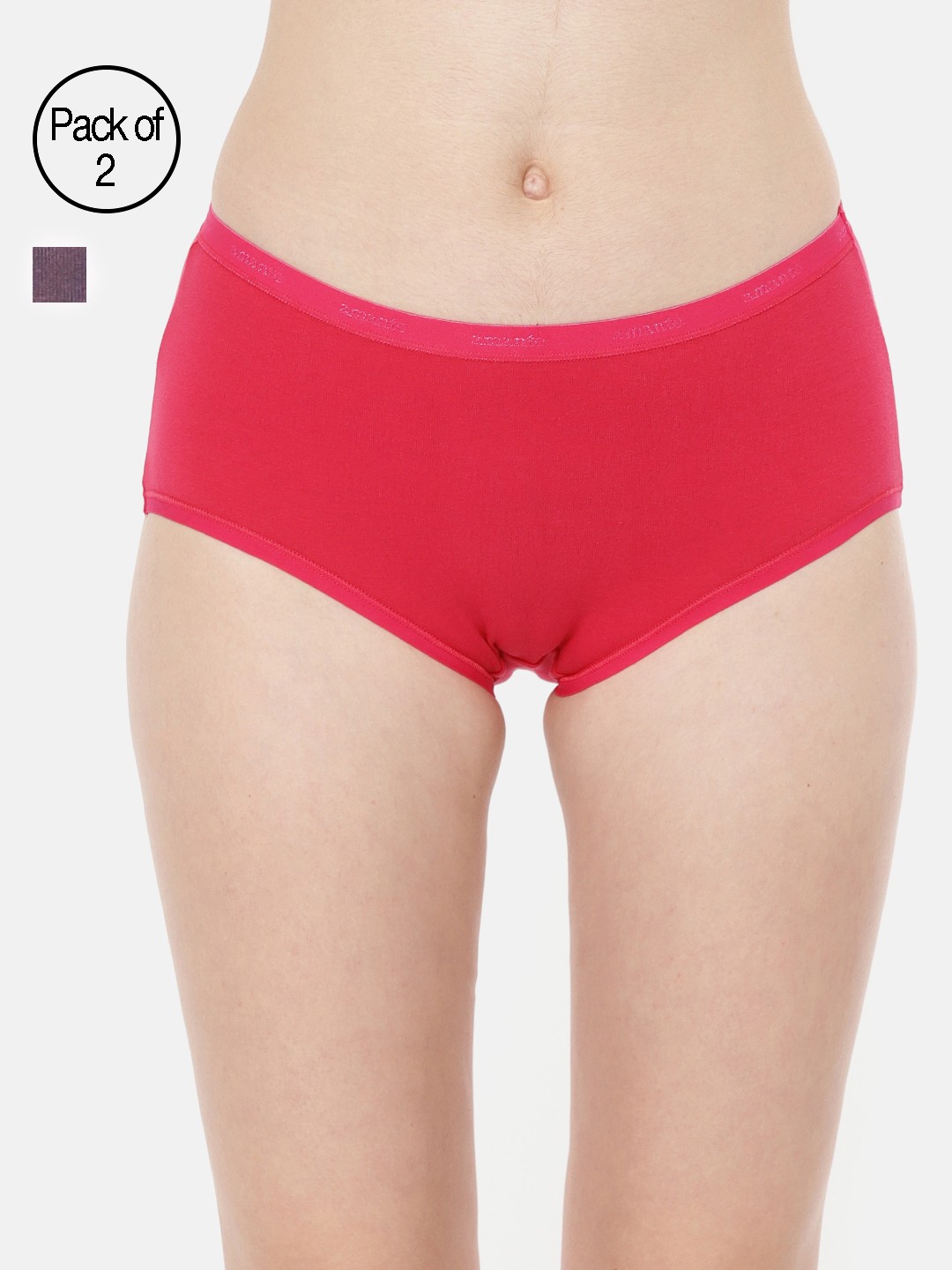 

Amante Women Solid Pack of 2 High Rise High Waist Basic Brief - PPK52001, Pink