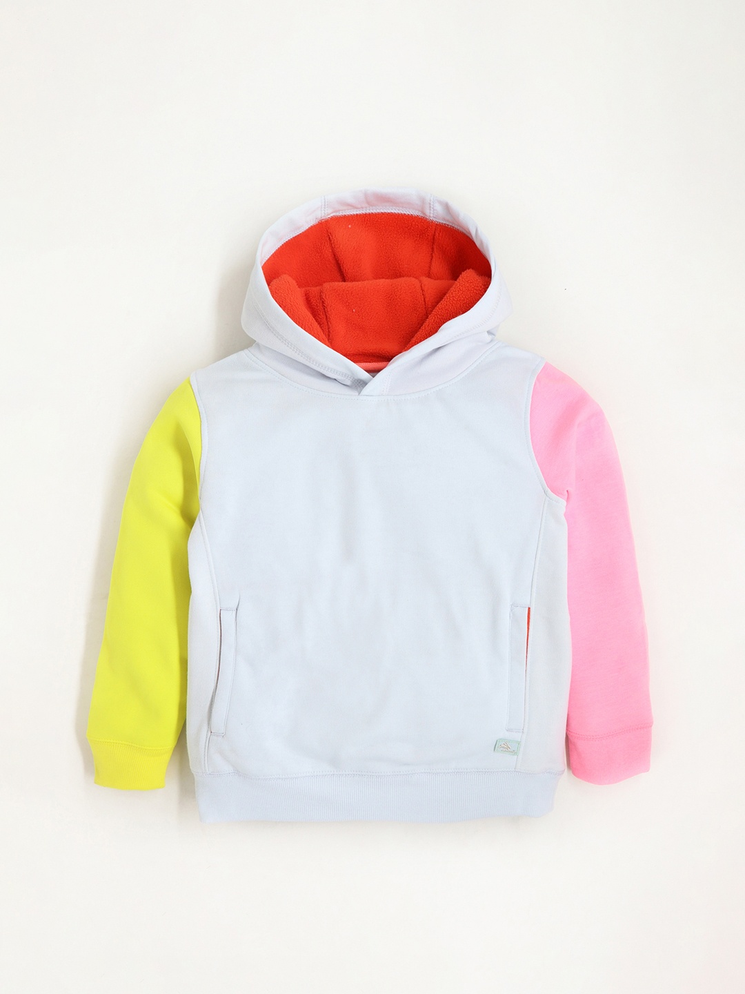 

Cherry Crumble Kids Grey Hooded Colorblock Sweatshirt