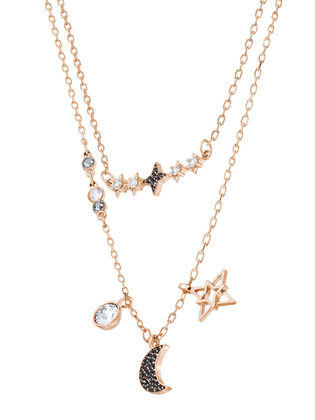 

SWAROVSKI Set of 2 Rose Gold-Plated Chains