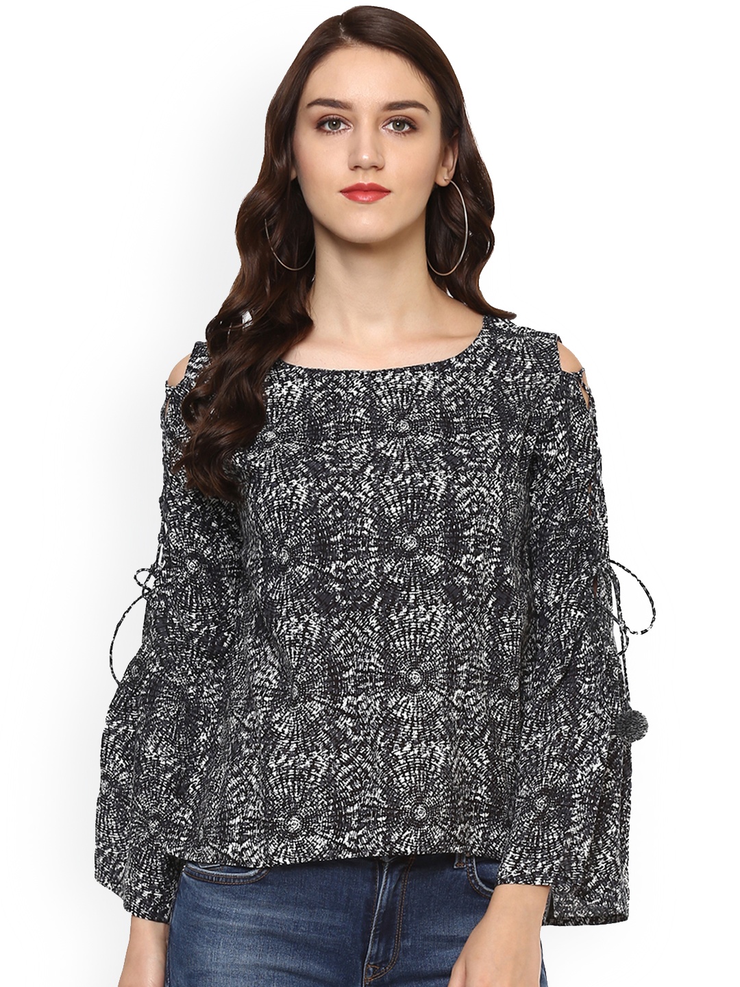 

Idalia Women Grey Printed Top
