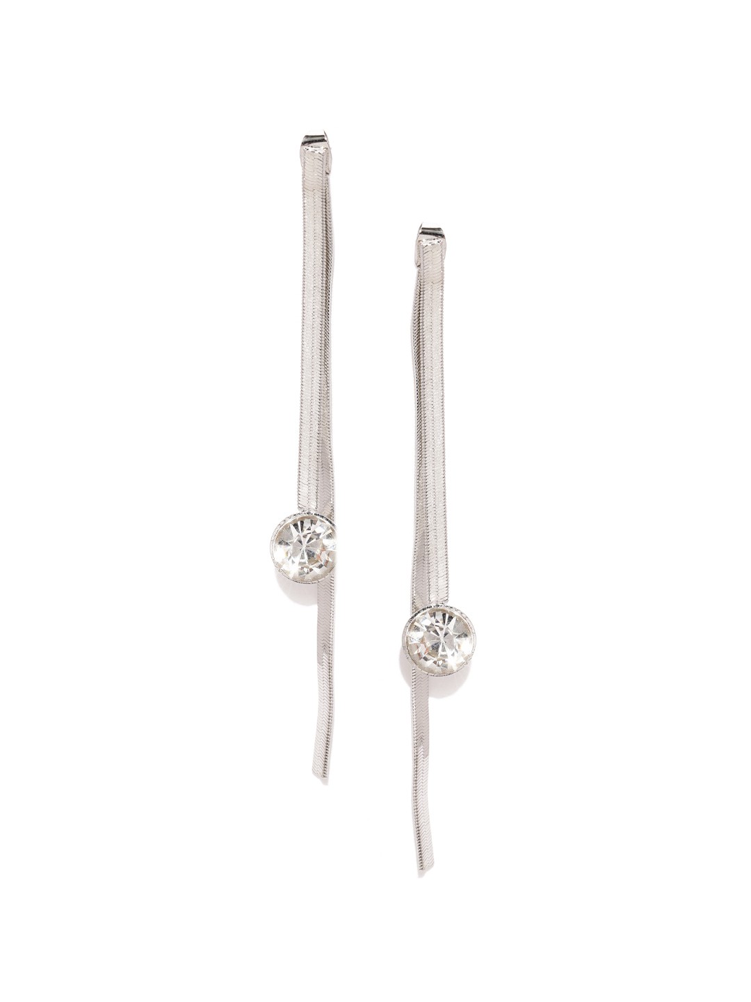 

Ayesha Silver-Toned Contemporary Drop Earrings