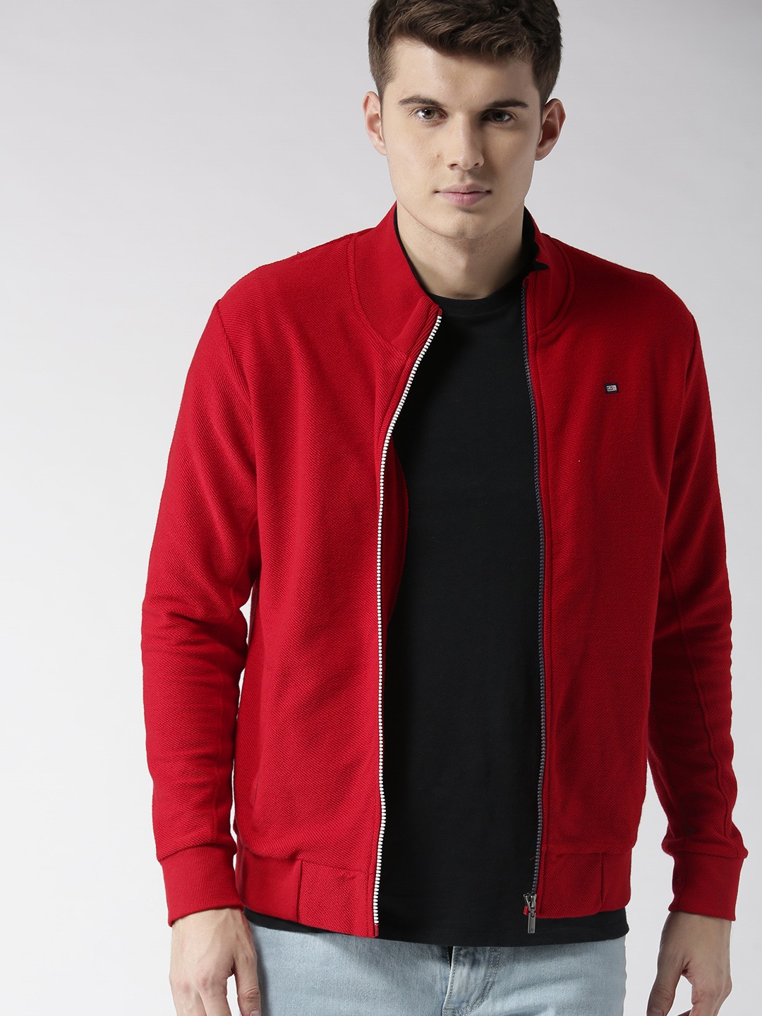

Arrow Sport Men Red Solid Sweatshirt