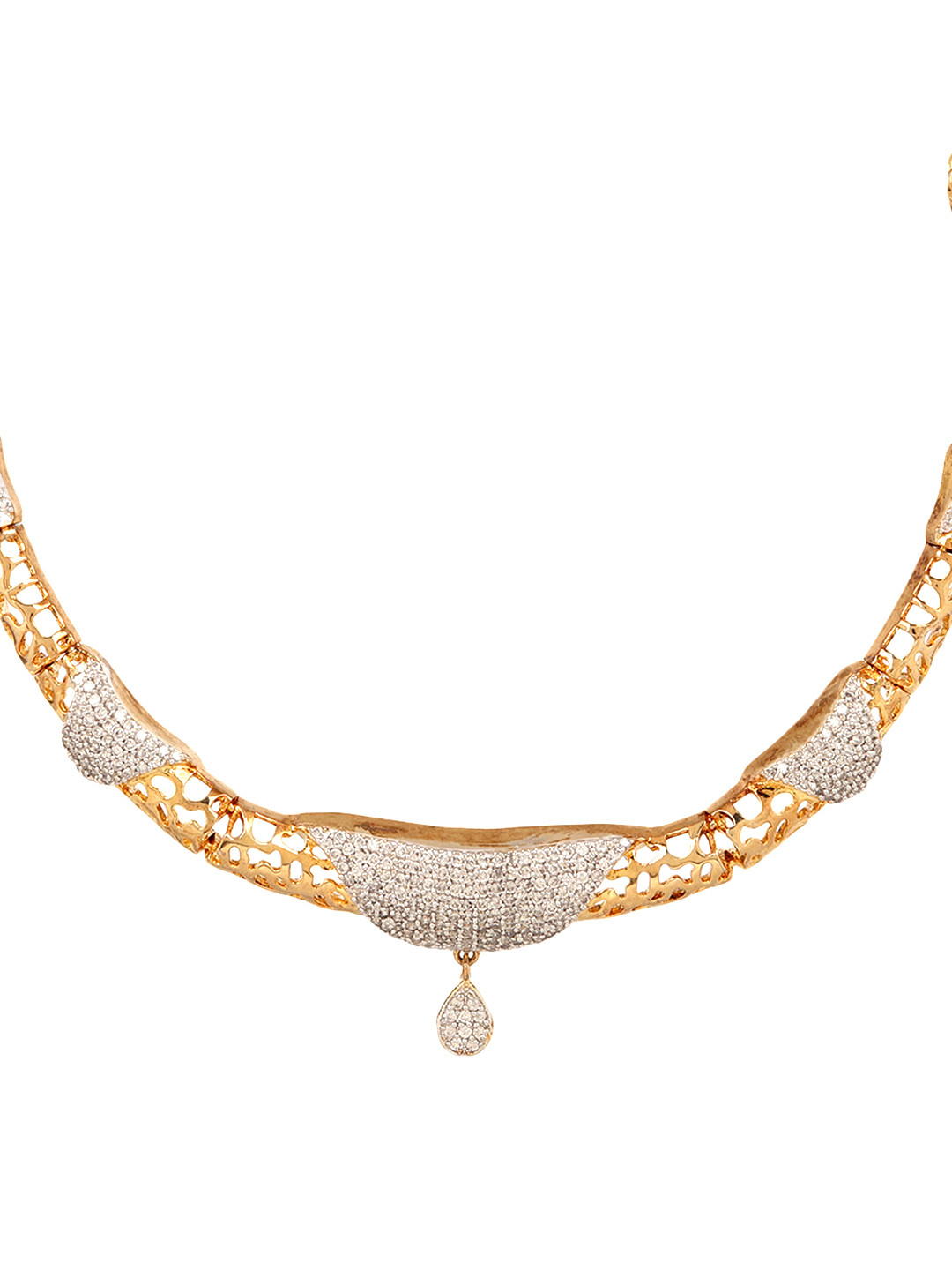 

Adwitiya Collection Gold-Plated Antique Jewellery Set