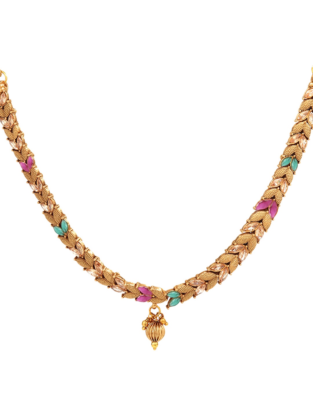 

Adwitiya Collection Gold-Plated Antique Jewellery Set