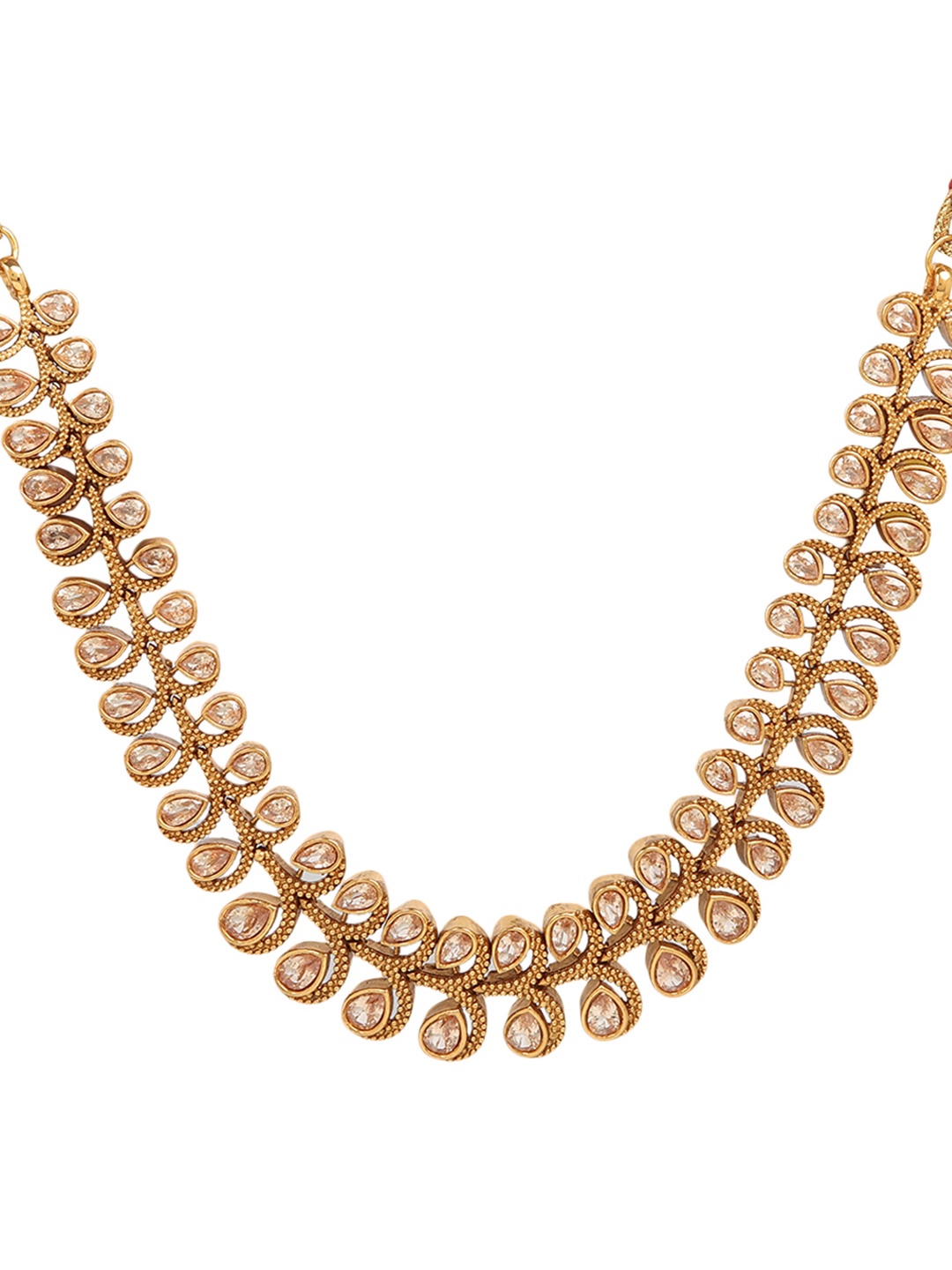 

Adwitiya Collection Gold-Plated Antique Jewellery Set