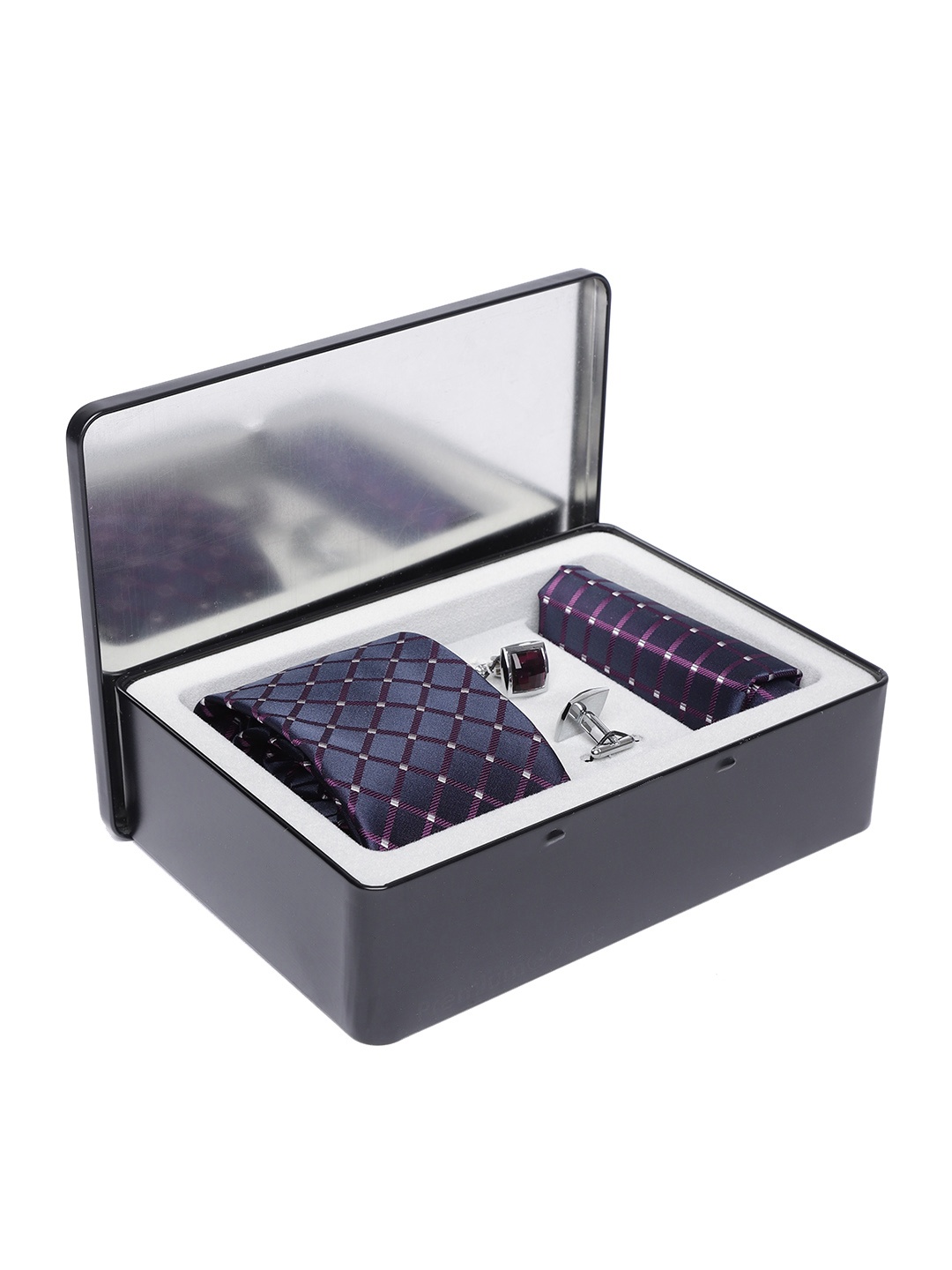 

Lino Perros Men Navy Blue & Purple Accessory Gift Set
