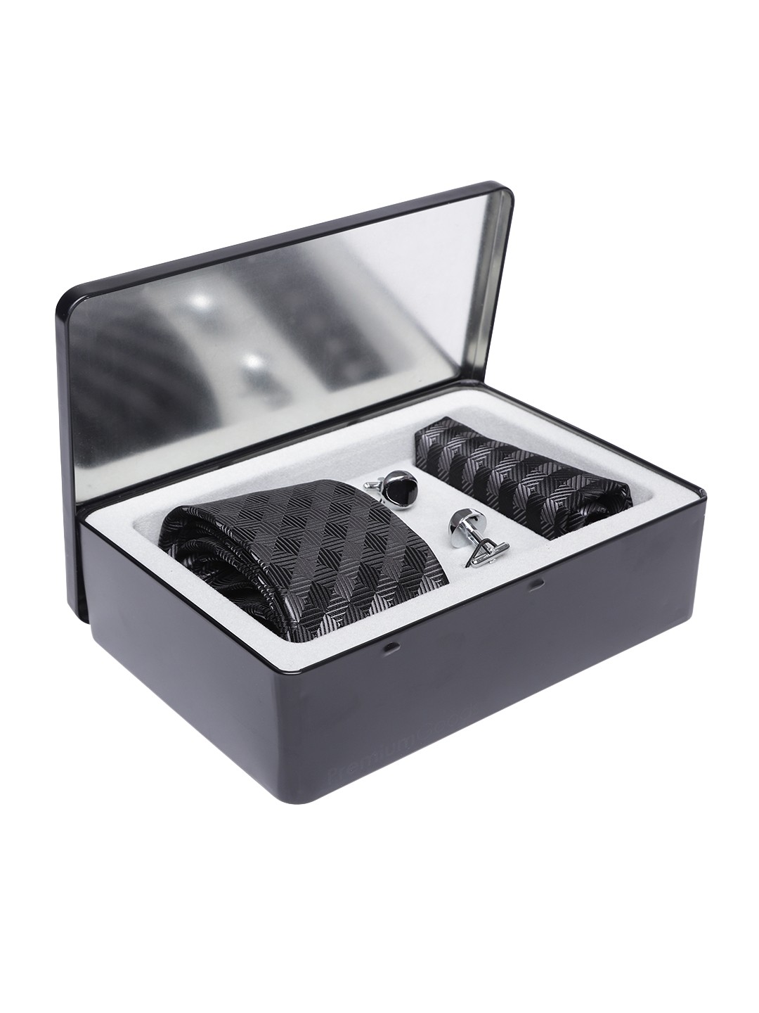 

Lino Perros Men Black & Grey Accessory Gift Set