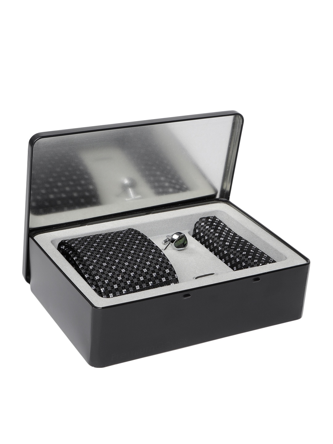 

Lino Perros Men Black & Grey Accessory Gift Set