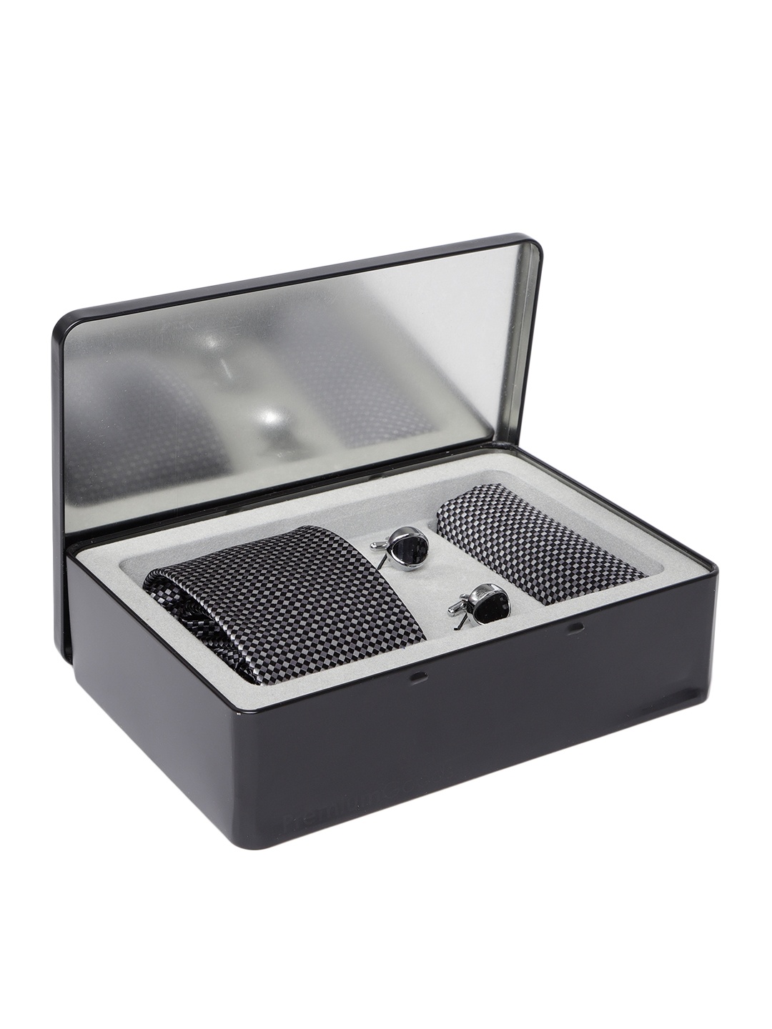 

Lino Perros Men Black & Grey Accessory Gift Set