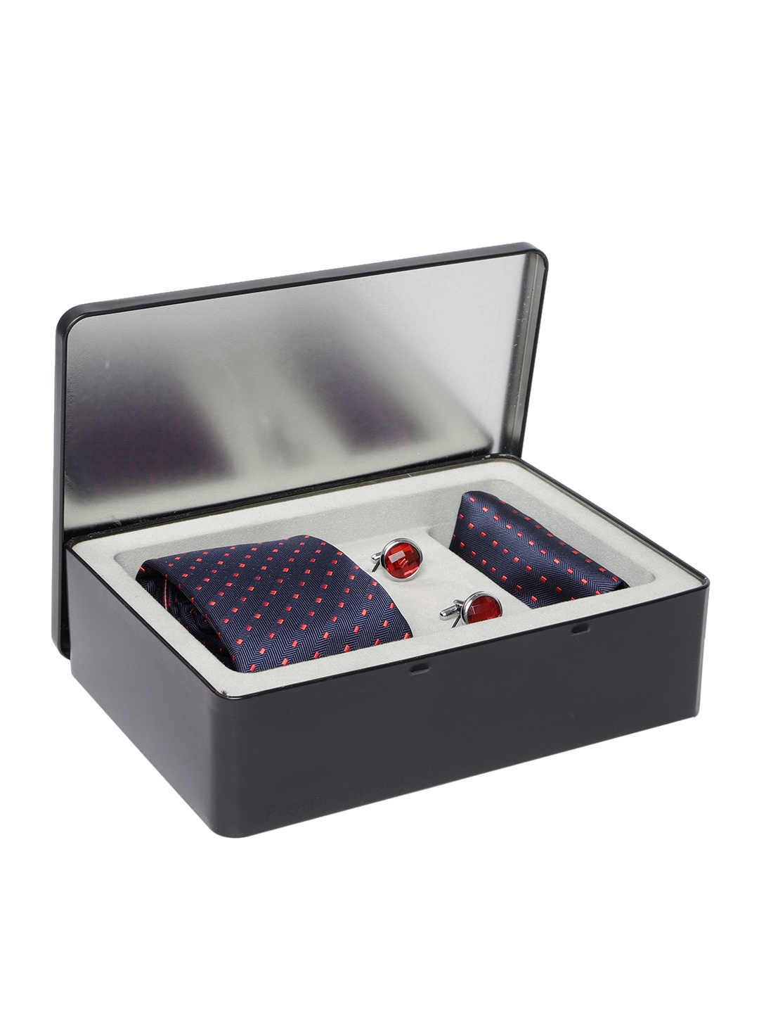 

Lino Perros Men Navy & Red Accessory Gift Set, Navy blue