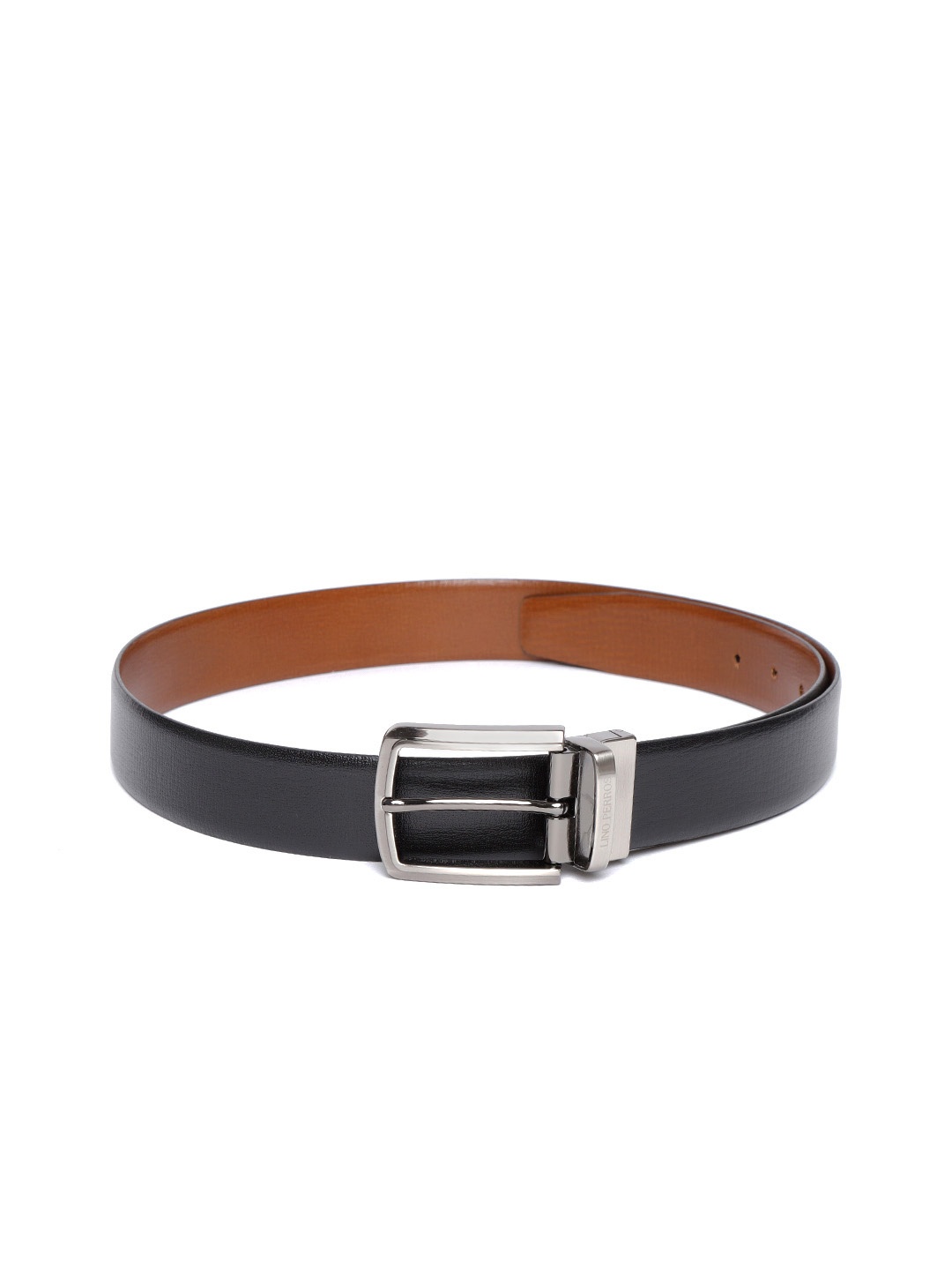 

Lino Perros Men Black & Brown Solid Reversible Leather Belt