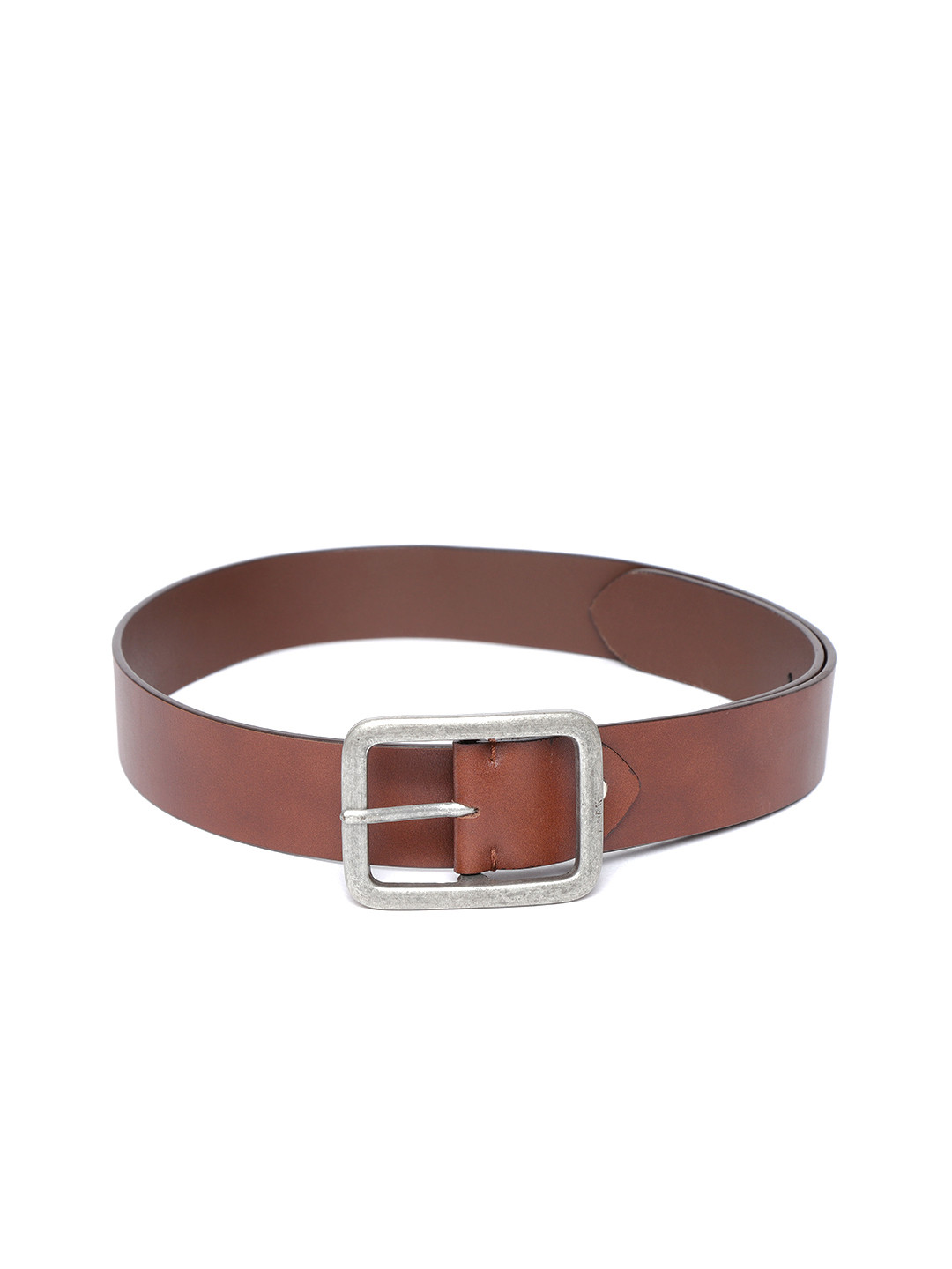 

Lino Perros Men Brown Solid Leather Belt