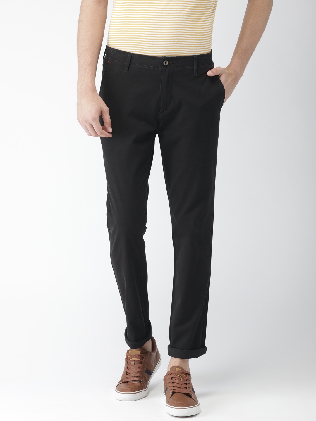 

Arrow Sport Men Black Chrysler Slim Fit Solid Chinos