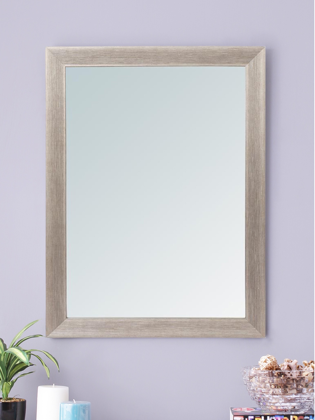 

999Store Silver-Toned Fibre Wall Mirror