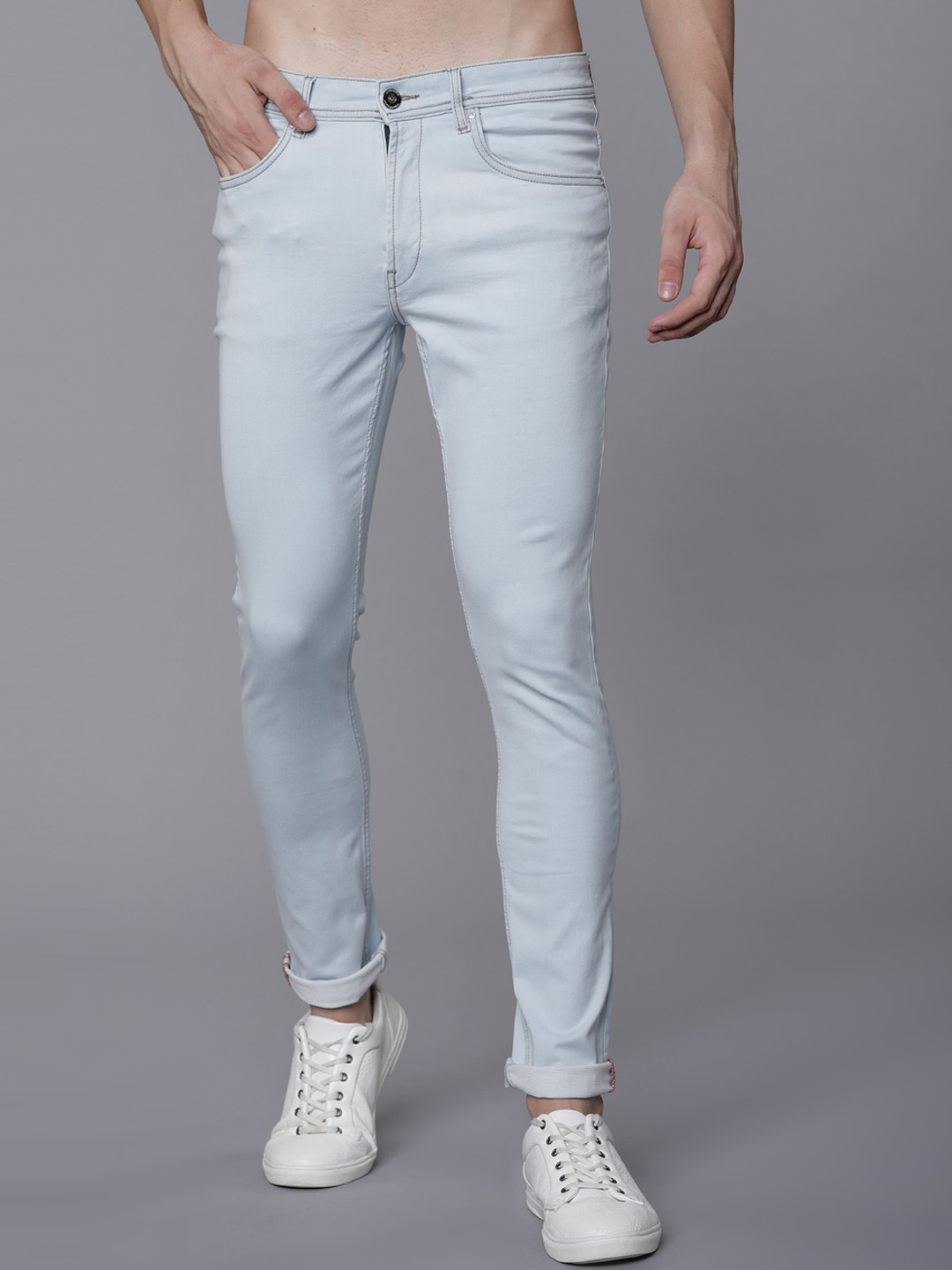 

LOCOMOTIVE Men Blue Slim Fit Mid-Rise Clean Look Stretchable Jeans