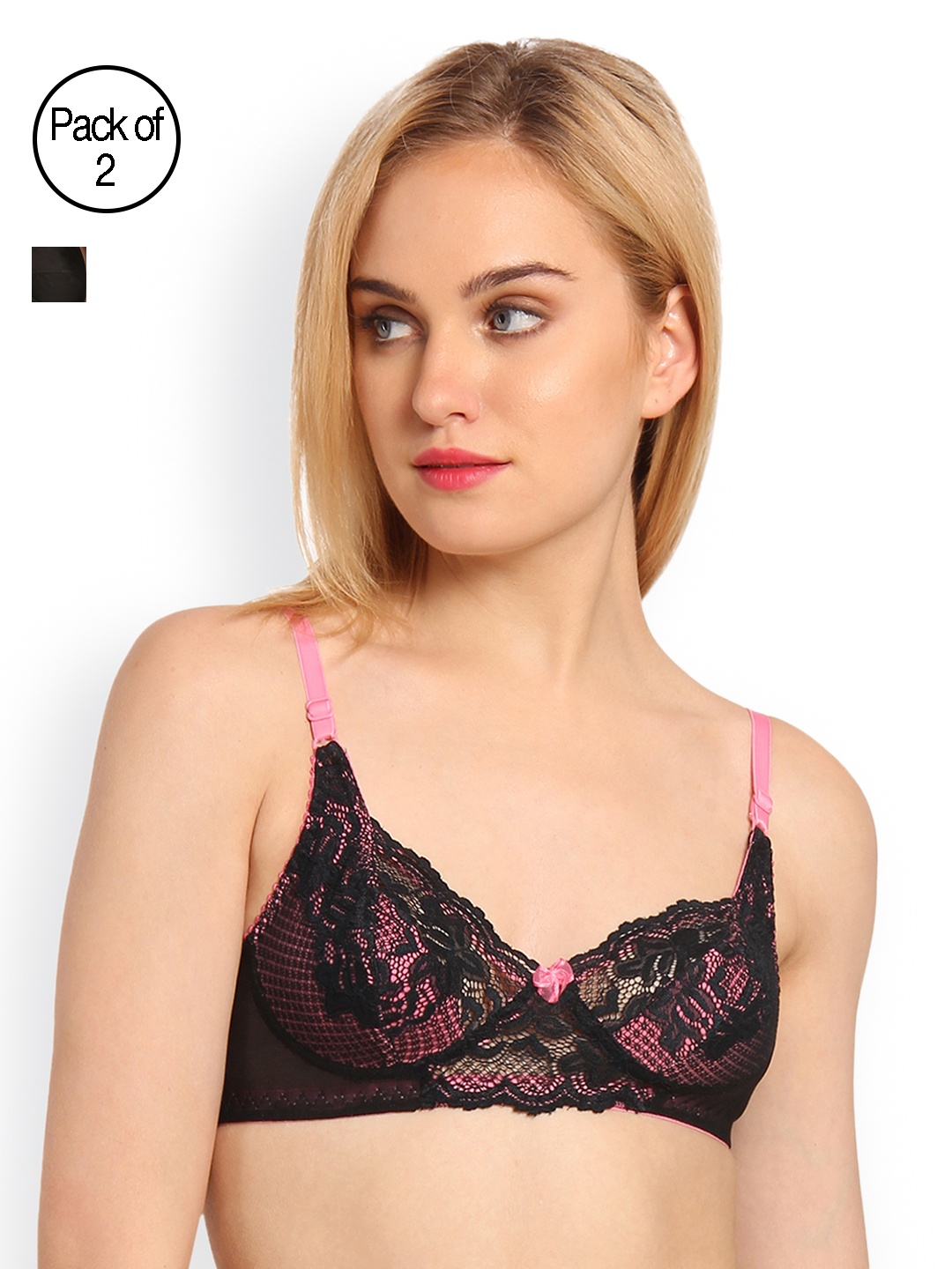 

Innocence Pack of 2 Everyday Bras BBAPLIN66429, Pink