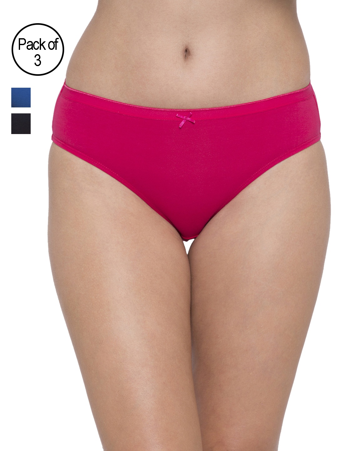 

Candyskin Women Pack of 3 Anti-Bacterial Assorted Sustainable Briefs CSP3-001, Pink