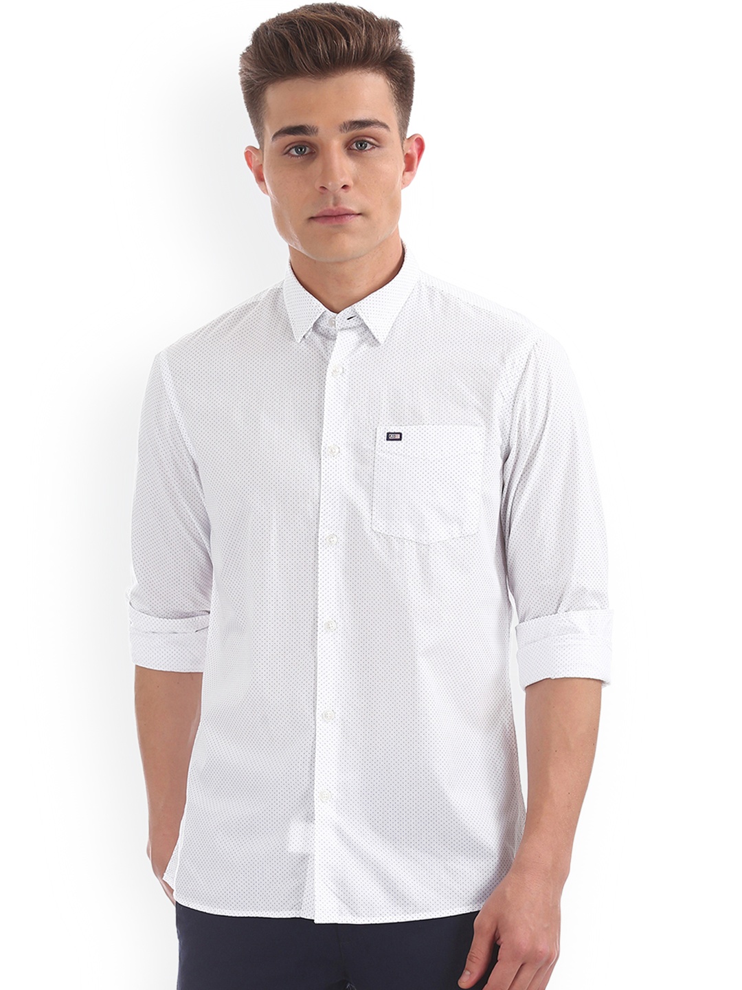 

Arrow Sport Men White Slim Fit Printed Casual Shirt
